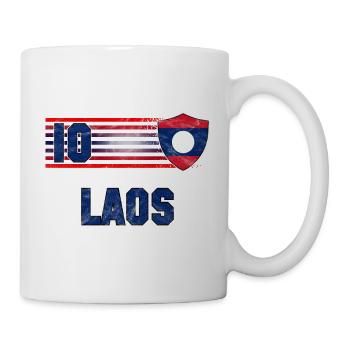 Laos Fußball Mannschaft - Tasse - Weiß - Rechts