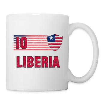 Liberia Fußball Mannschaft - Tasse - Weiß - Rechts