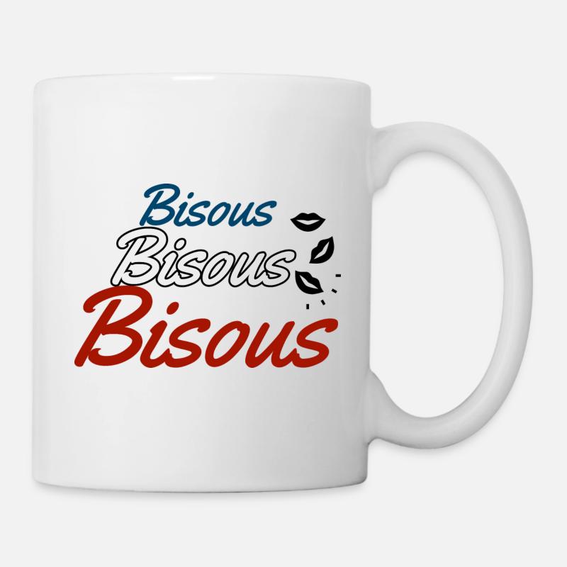 Bisous bisous bisous. Gillian Hills - Mug blanc - blanc