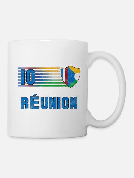 Réunion Fußball Mannschaft - Tasse - Weiß