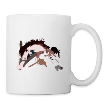 Paar Pferde - Tasse - Weiß - Rechts