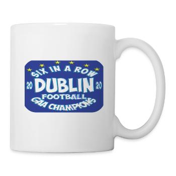 Dublin GAA Football Champions 6 In a Row Beer Mug - Mug - white - Right