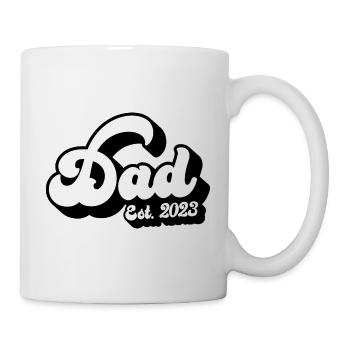 2023, Dad To Be, Schwangerschaftsankündigung - Tasse - Weiß - Rechts