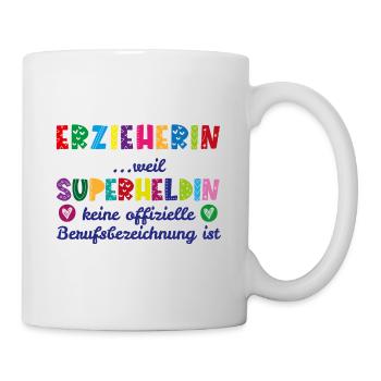 Erzieherin Superheldin - Tasse - Weiß - Rechts