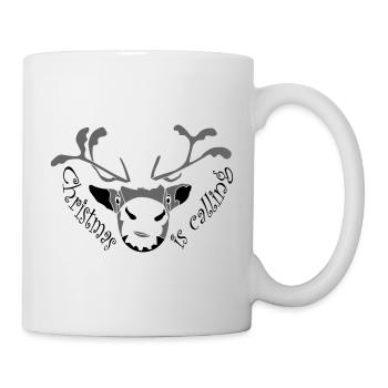 Christmas is calling - Tasse - Weiß - Rechts