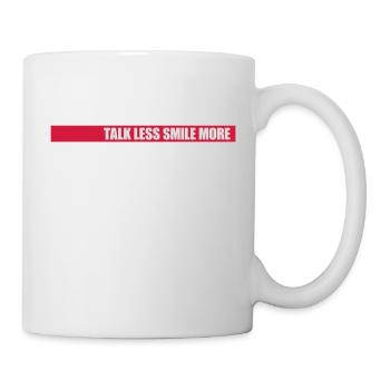 talk less smile more - Mug - white - Right