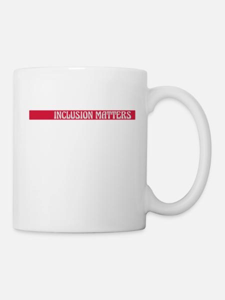 inclusion matters Logo Zitat - Tasse - Weiß