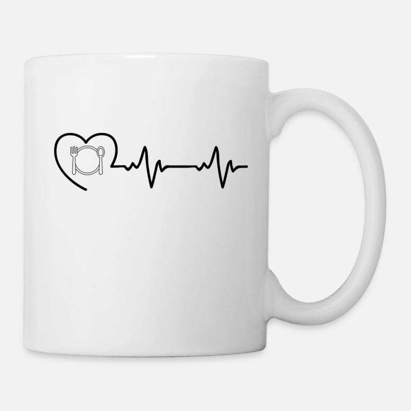 Cœur pour nourriture - Mug blanc - blanc