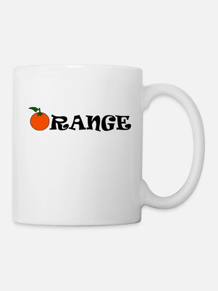 Orange - Tasse - Weiß
