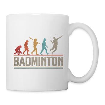 Évolution du badminton drôle de volants Birdie - Mug blanc - blanc - Droite