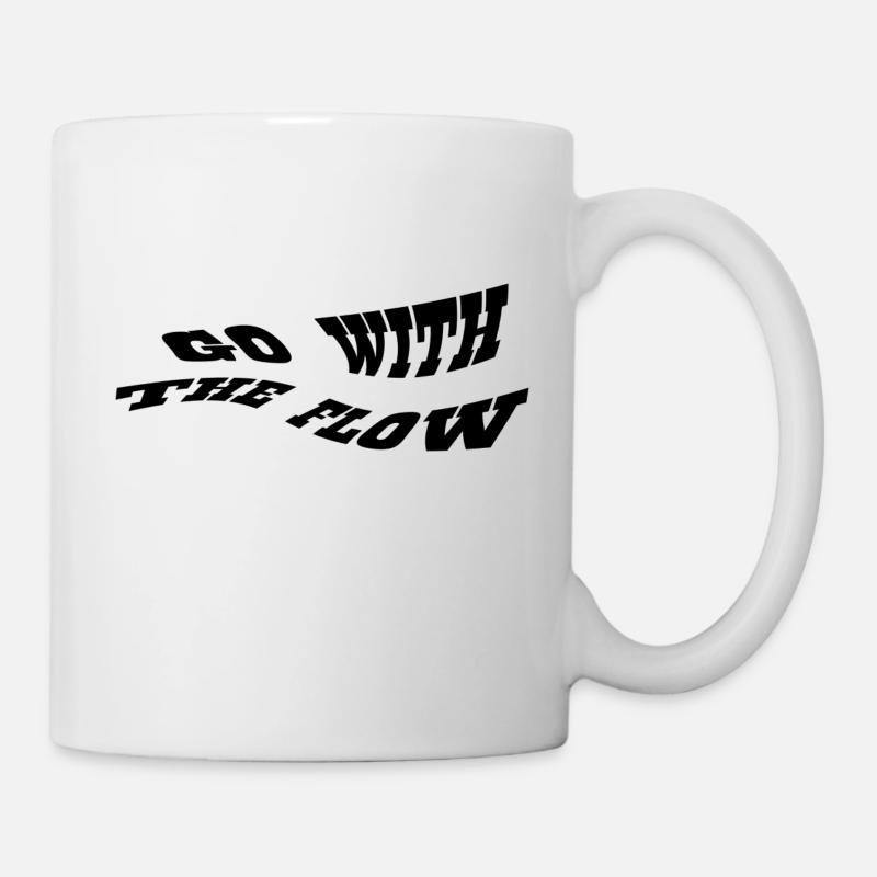 go with the flow - Tasse - Weiß
