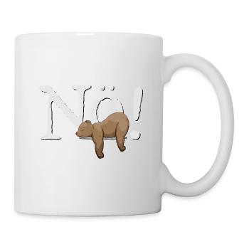 Nö Braunbär Kein Bock Einfach Nein Nope Bären Fun - Tasse - Weiß - Rechts