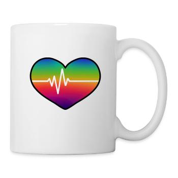 Herzschlag - Tasse - Weiß - Rechts