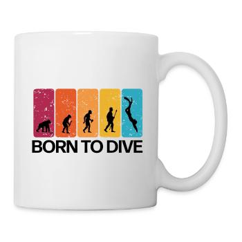 Born to Dive - Taucher Evolution - Tasse - Weiß - Rechts
