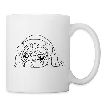 Pug Face - The Cute Companion - Mug - white - Right
