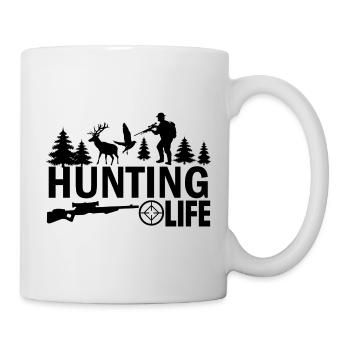 Vie de chasse - Mug blanc - blanc - Droite