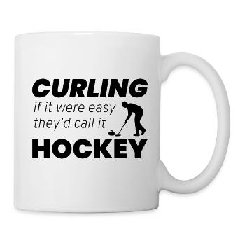 Curling Sweeping Winter Ice Sport Curler Hockey - Mug - white - Right