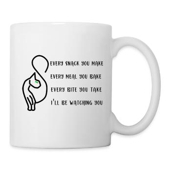 ICH WERDE DIR ZUSEHEN LUSTIGES KATZENZITAT KATZENBESITZER - Tasse - Weiß - Rechts