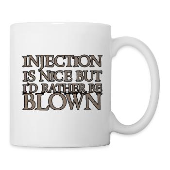 L’injection est agréable mais je préfère être soufflé 2 - Mug blanc - blanc - Droite