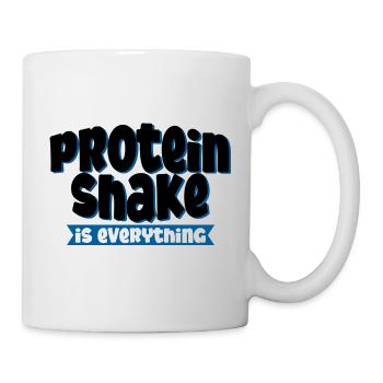 Shake protéiné est tout 4 - Mug blanc - blanc - Droite