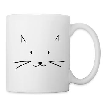Minimal-Mieze - Sehr schlicht, sehr niedlich - Tasse - Weiß - Rechts