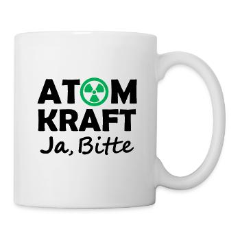 Atomkraft, Ja bitte, Ja zu Kernenergie - Tasse - Weiß - Rechts