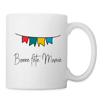 MAMIE. FÊTE DES MÈRES. BONNE FÊTE MAMIE. JE T'AIME - Mug blanc - blanc - Droite
