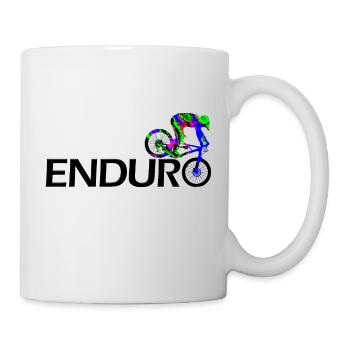 Enduro Mountainbike Stoppie - Tasse - Weiß - Rechts