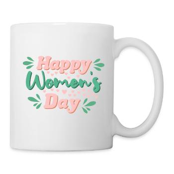 Journée internationale de la femme Journée internationale de la femme vert rose - Mug blanc - blanc - Droite