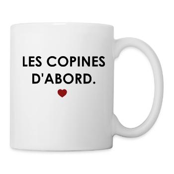 Les copines d'abord - Cœur - Mug blanc - blanc - Droite