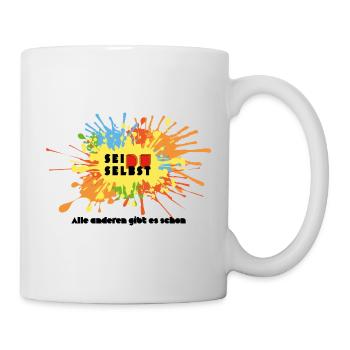 Sei Du Selbst - Selbstvertrauen - Ich bin toll - Tasse - Weiß - Rechts