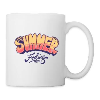 Summer Feeling Sommer Sonne Party Spaß - Tasse - Weiß - Rechts