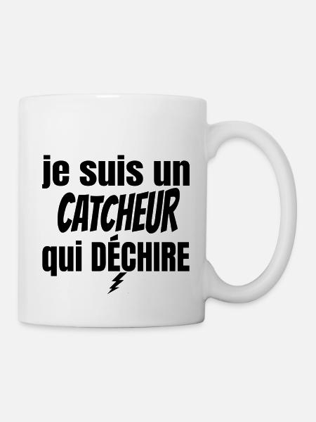 catcheur qui déchire - Mug blanc - blanc