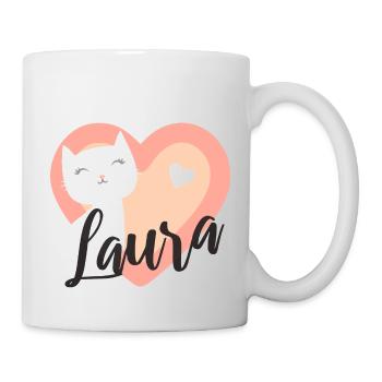 Laura Nom Prénom Chaton - Mug blanc - blanc - Droite