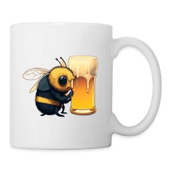 Abeille douce avec nectar spécial: bière - Mug blanc - blanc - Droite