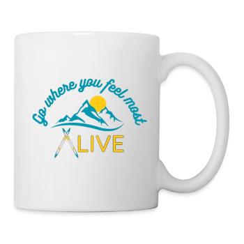 Go where you feel most alive - Mug blanc - blanc - Droite