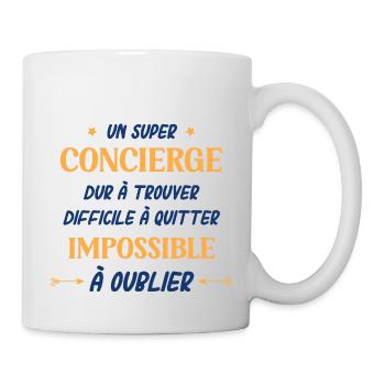 Un super concierge - Mug blanc - blanc - Droite
