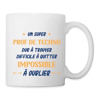 Un super prof de techno - Mug blanc - blanc - Droite