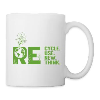 ReCycle ReUse ReNew ReThink - Mug - white - Right