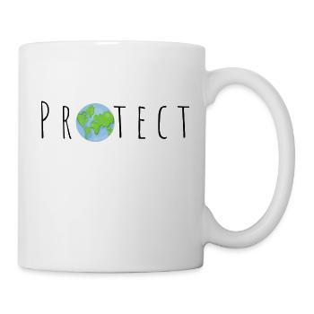 Beschütze die Welt - Tasse - Weiß - Rechts