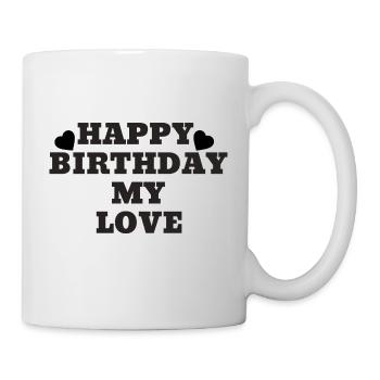Joyeux anniversaire mon amour - Mug blanc - blanc - Droite