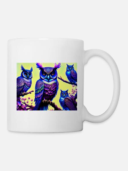 Eule - Tasse - Weiß