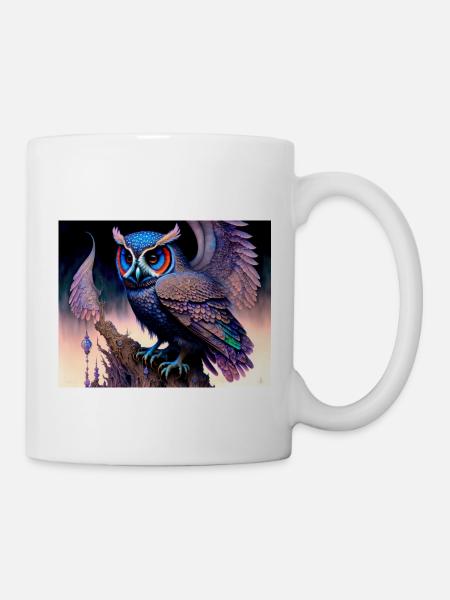 Hibou - Mug blanc - blanc