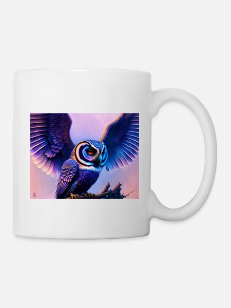 Eule - Tasse - Weiß