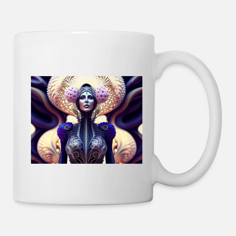 Femme biomorphe - Mug blanc - blanc