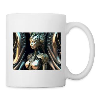 Abstrakte Frau - Tasse - Weiß - Rechts