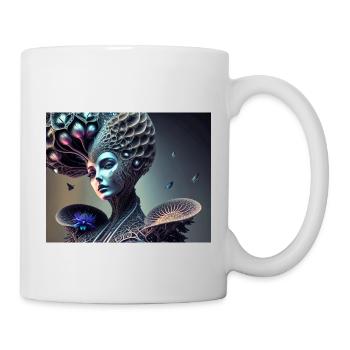 Korallen Frau - Tasse - Weiß - Rechts