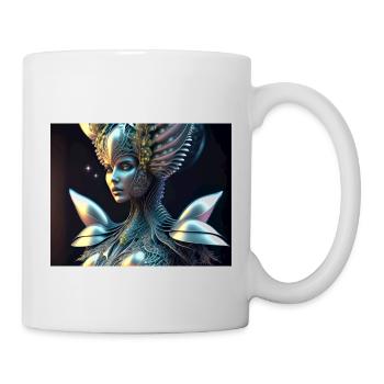 Mechanische Frau - Tasse - Weiß - Rechts