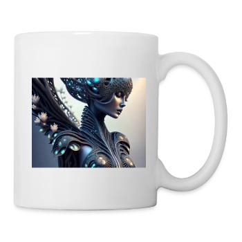 Blumen Frau - Tasse - Weiß - Rechts