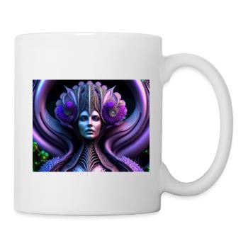 Weltraum Hexe - Tasse - Weiß - Rechts